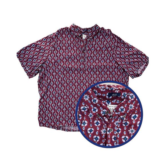 Reyn Spooner Other - Reyn Spooner Men’s Hawaiian Aloha Shirt XL Red Print Japanese Rayon Tropical